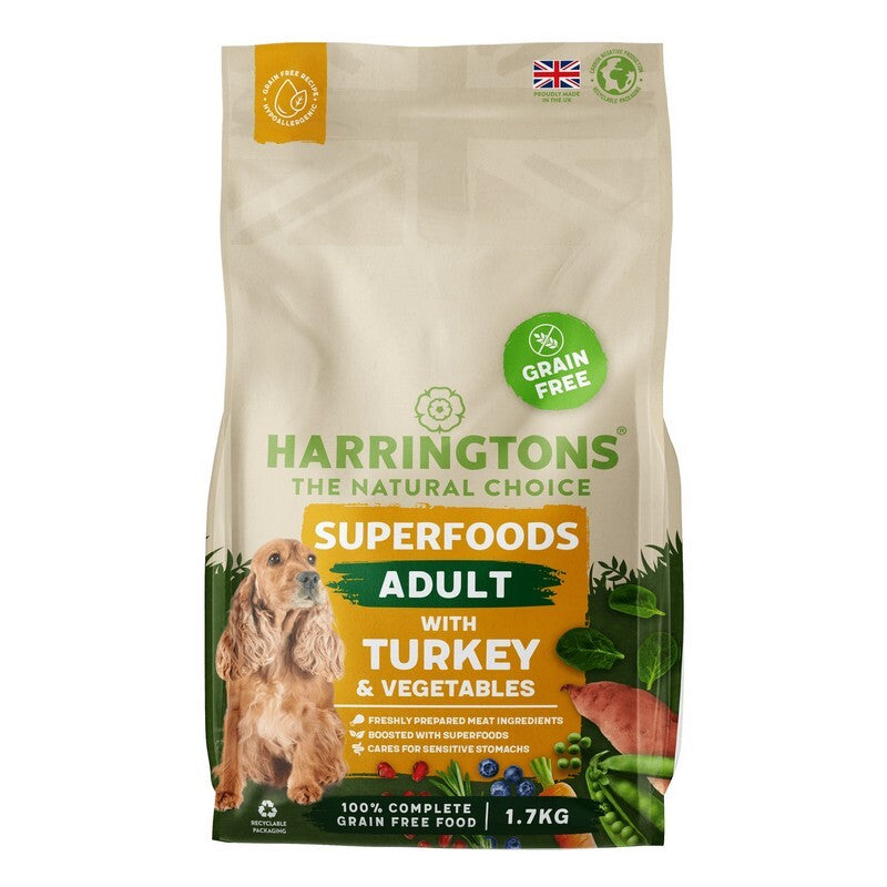 Harringtons Adult Grain Free Superfoods Turkey & Veg 1.7kg x 4