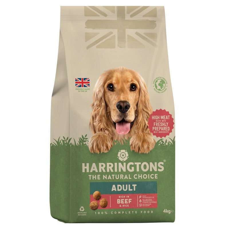 Harringtons Adult rich in Beef & Rice 4kg x 3