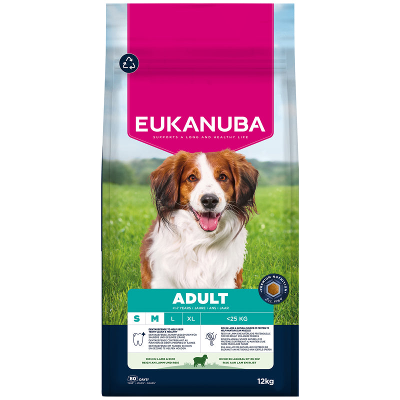 Eukanuba Adult Small Medium Breed Lamb & Rice 12kg