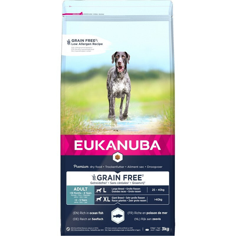 Eukanuba Adult Large Breed Grain Free Ocean Fish 3kg x 3