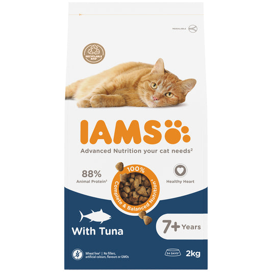 Iams Cat Senior with Tuna 2kg x 2