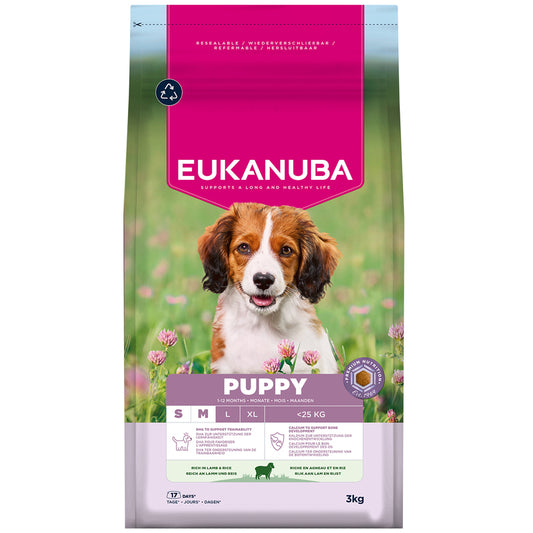 Eukanuba Puppy Small/Medium Breed Lamb 3 kg x 3