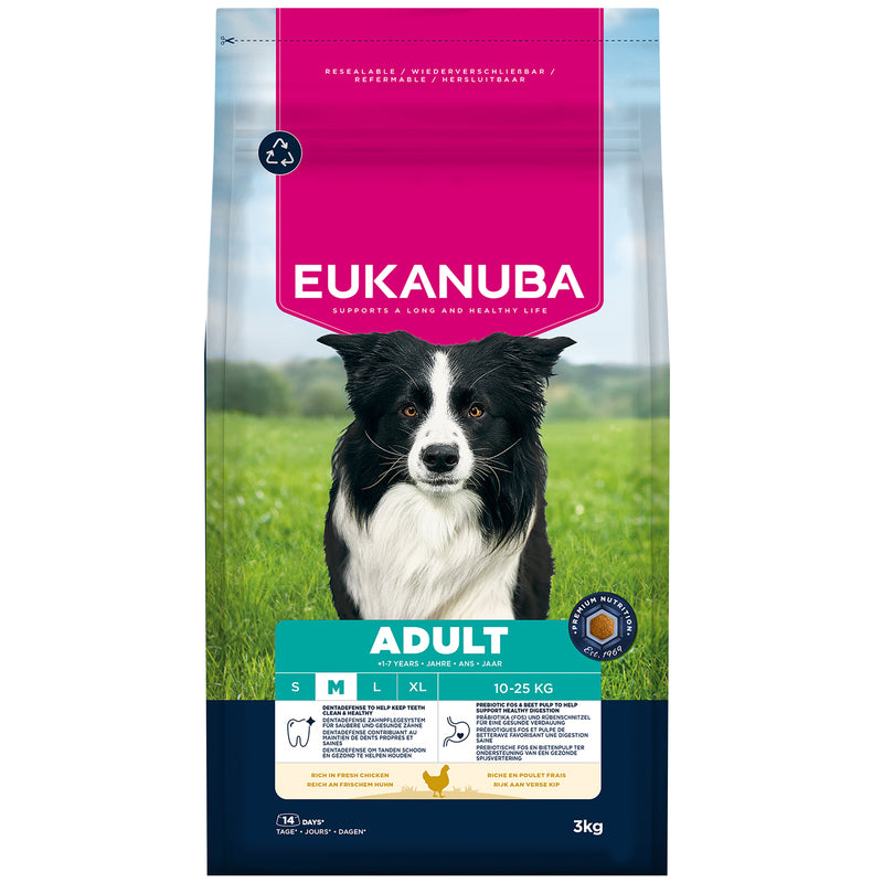 Eukanuba Adult Medium Breed Chicken 3 kg x 3