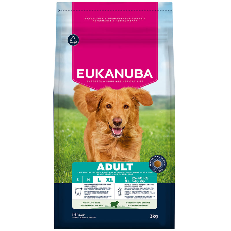 Eukanuba Adult Large Breed Lamb & Rice 3 kg x 3
