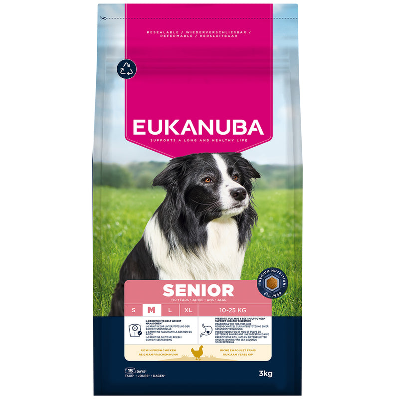 Eukanuba Senior Medium Breed Chicken 3 kg x 3