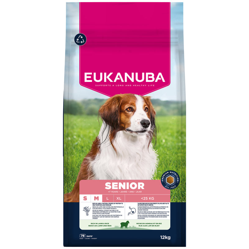 Eukanuba Senior Small Medium Breed Lamb & Rice 12 kg
