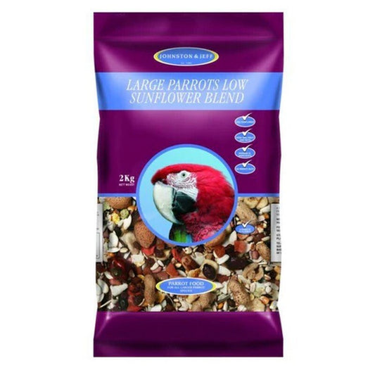 Johnston & Jeff Low Sunflower Diet for Large Parrots 2kg x 6