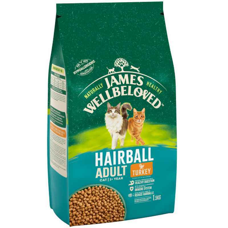 James Wellbeloved Adult Cat Hairball Turkey