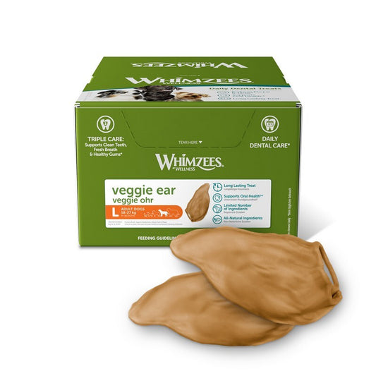 Whimzees Veggie Ears Large Display Box x 18