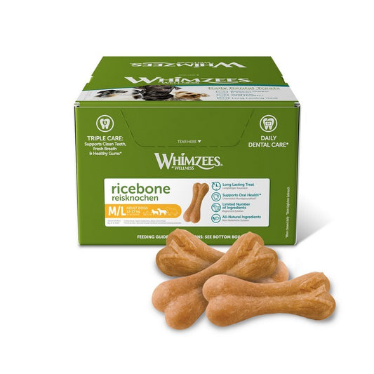 Whimzees Rice Bones Large Display Box x 50