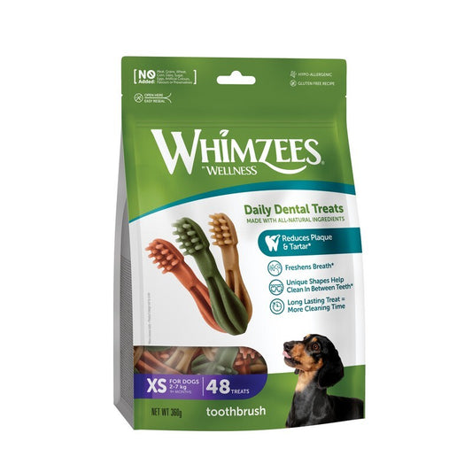 Whimzees Toothbrush Extra Small 48/Bags x 6