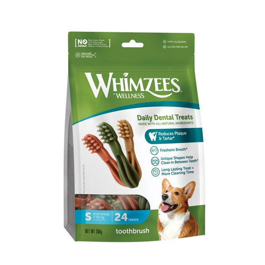 Whimzees Toothbrush Small 24/Bag x 6