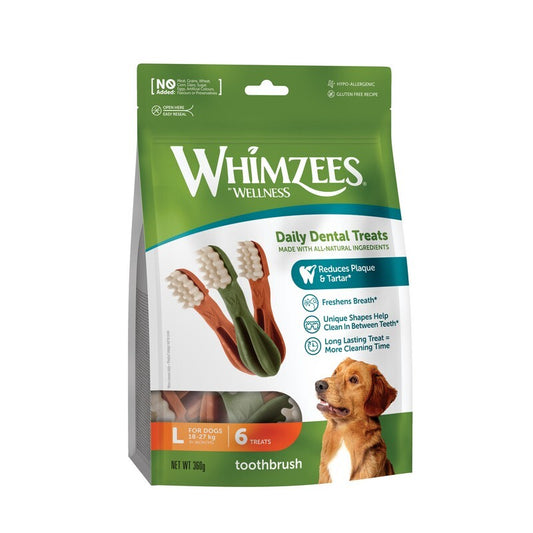 Whimzees Toothbrush Large 6 Bag x 6