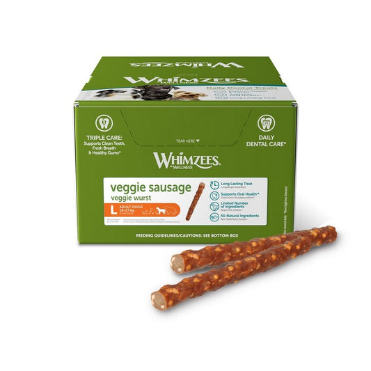 Whimzees Veggie Sausage Large Display Box x 50
