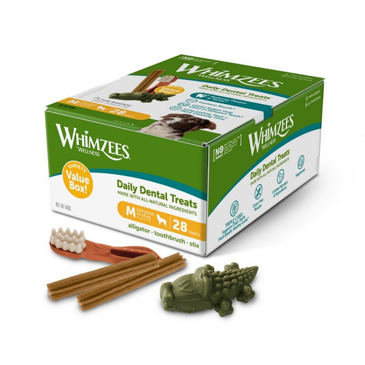 Whimzees Variety Medium Value Box x 28