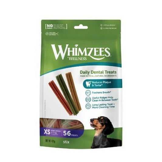 Whimzees Stix Extra Small 56 bag x 6