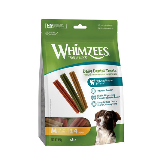 Whimzees Stix Medium 14 Bag x 6