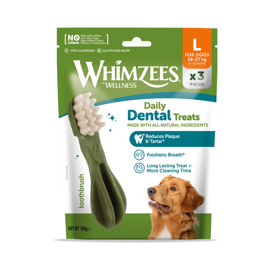 Whimzees Toothbrush Trial Pack Large 3 pieces x 5