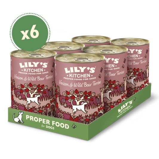 Lilys Kitchen Venison & Wild Boar Terrine Tins 400g x 6
