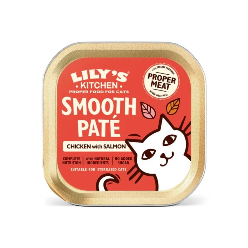 Lilys Kitchen Cat Smooth Pate Chicken with Salmon 85g x 19