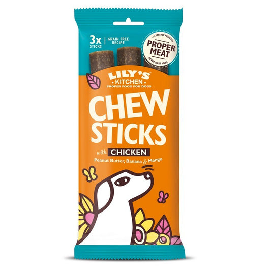 Lilys Kitchen Chew Sticks with Chicken 3 Sticks 120g x 10