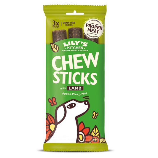 Lilys Kitchen Chew Sticks with Lamb 3 Sticks 120g x 10