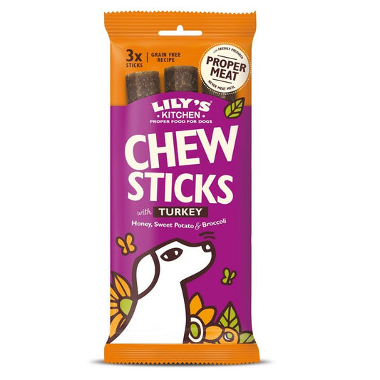 Lilys Kitchen Chew Sticks with Turkey 3 Sticks 120g x 10