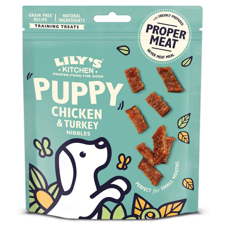 Lilys Kitchen Puppy Nibbles Chicken & Turkey Treats 70g x 8