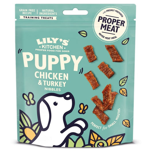 Lilys Kitchen Puppy Nibbles Chicken & Turkey Treats 70g x 8