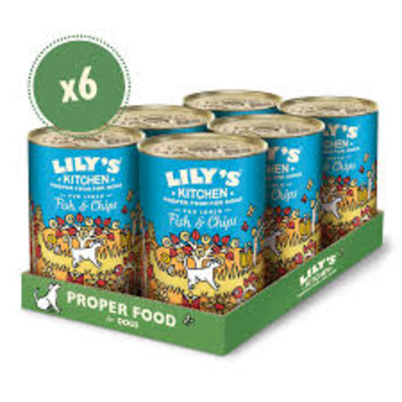 Lilys Kitchen Fish & Chips Tins 400g x 6