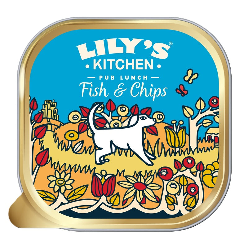 Lilys Kitchen Fish & Chips Trays 150g x 10