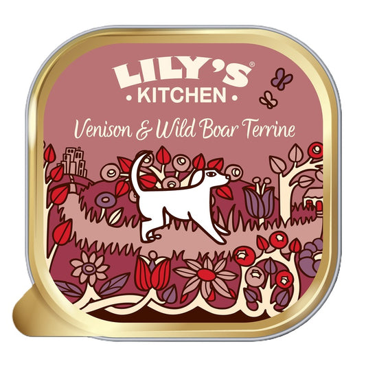 Lilys Kitchen Venison & Wild Boar Terrine Trays 150g x 10