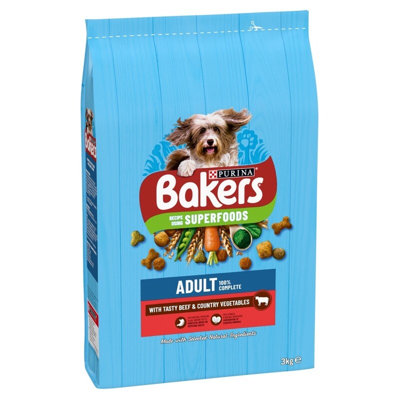 Bakers Complete Adult Dog with Beef & Veg 3kg