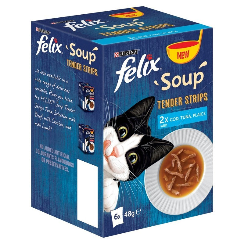 Felix Soup Tender Strips Fish Selection 48g x 6 x 8
