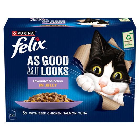 Felix Adult AGAIL Favourites Pouches 85g x 12 x 4
