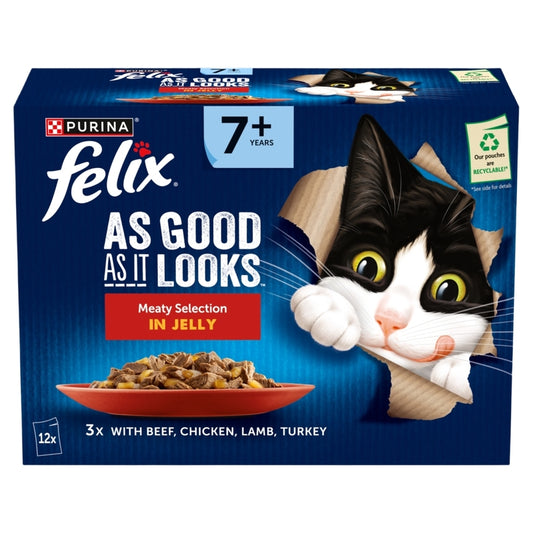 Felix Pouches AGAIL Senior 7+ Meat 85g x 12 x 4