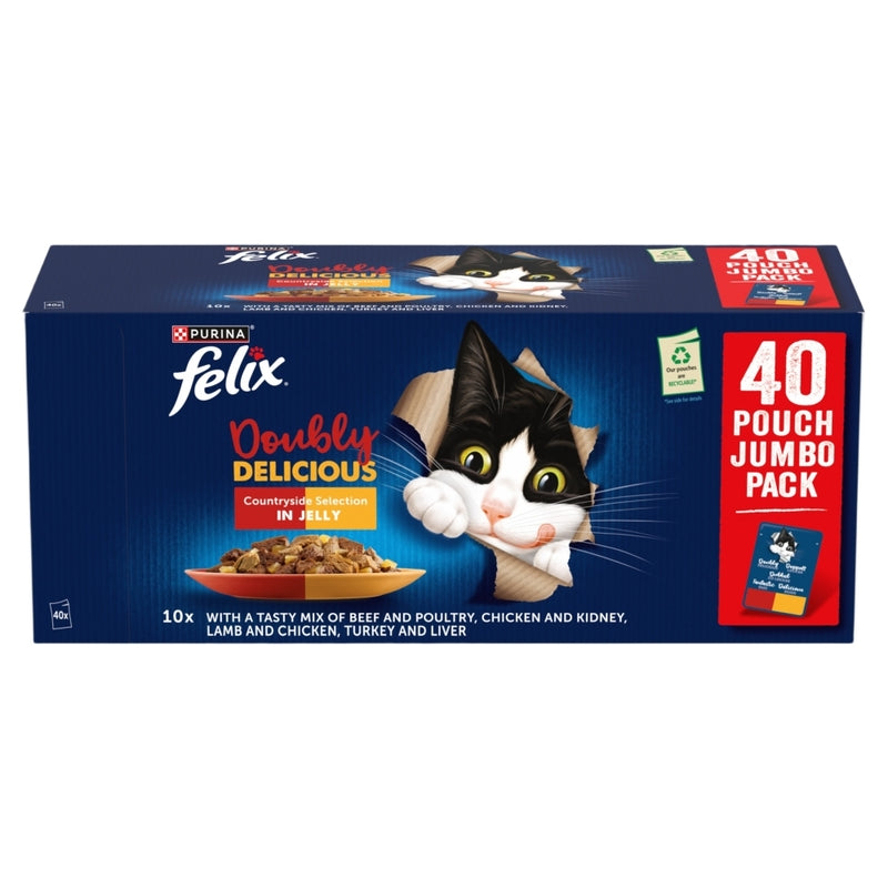 Felix Adult AGAIL Pouches Doubly Delicious Meat 85g x 40