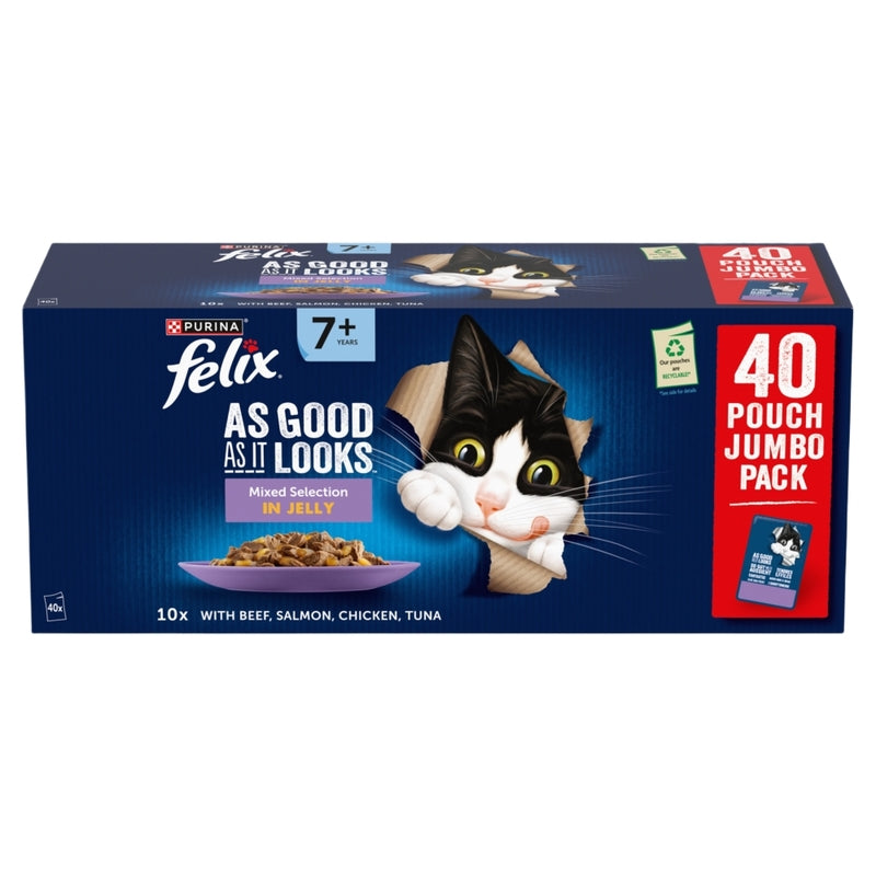 Felix Pouches AGAIL Senior 7+ Meat 85g x 40