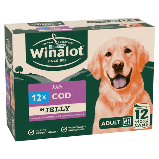 Winalot Classic with Cod in Jelly 400g x 12