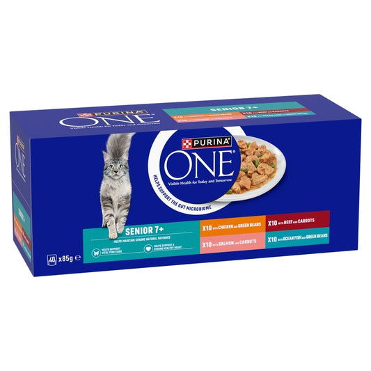 Purina One Senior 7+ Mini Fillets Mixed Pouches 85g x 40