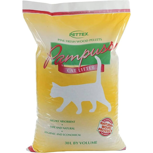 Pampuss Woodbase Cat Litter 30 L