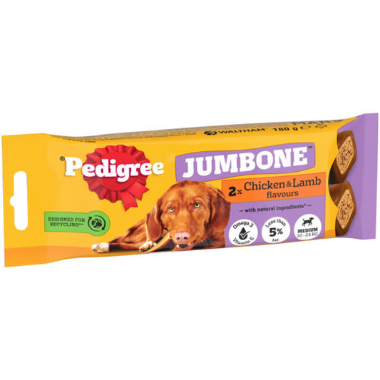 Pedigree Jumbone Medium Chicken & Lamb 2 Chews x 12