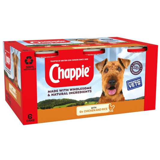 Chappie Tins Chicken & Rice Tray 412g x 6 x 4