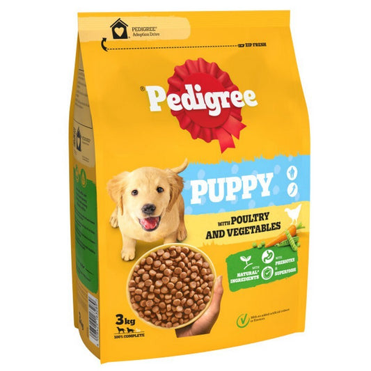 Pedigree Puppy Complete Poultry & Rice 3kg x 3