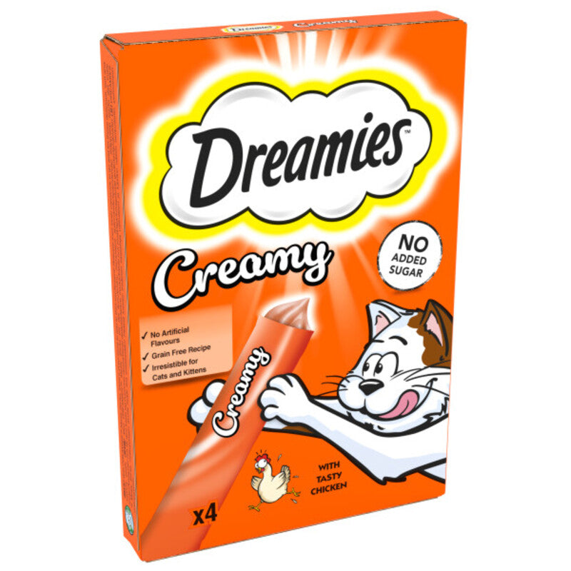 Dreamies Creamy Chicken Cat Treats 40g x 11