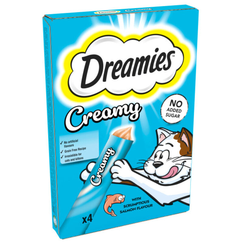 Dreamies Creamy Salmon Cat Treats 40g x 11