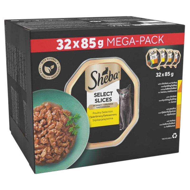 Sheba Select Slices Poultry Selection in Gravy Trays 85g x 32