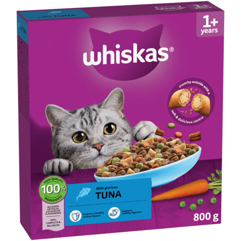 Whiskas Dry 1+ Adult Tuna 800g x 5
