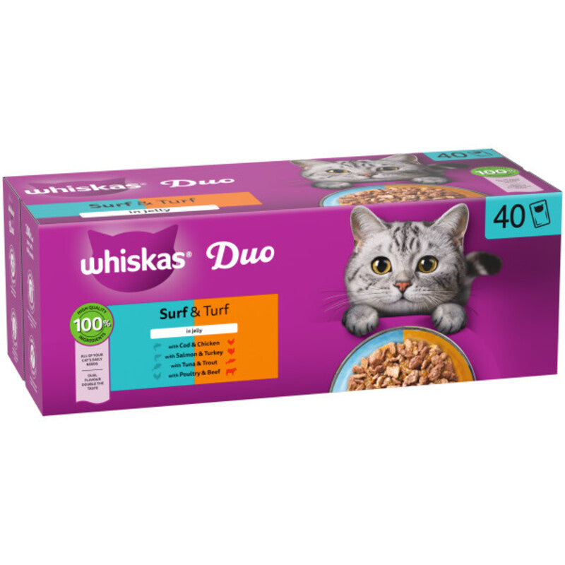 Whiskas Adult 1+ Duo Surf & Turf in Jelly