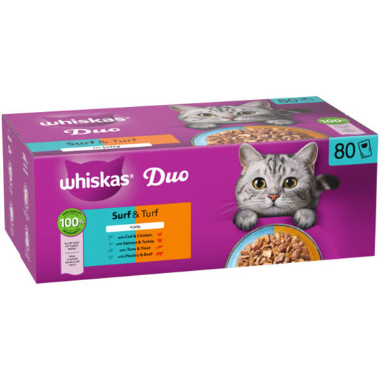 Whiskas Adult 1+ Duo Surf & Turf in Jelly